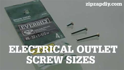 screw size electrical outlet